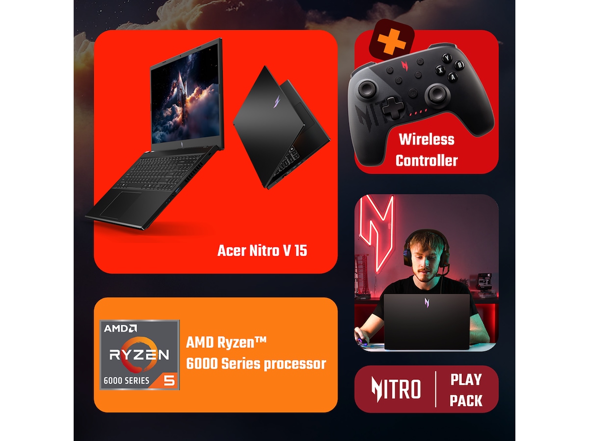 Acer Nitro V 15 ANV15-41 15,6" FHD 165 Hz inkl. kontroller -B-Grade Demo bærbar PC