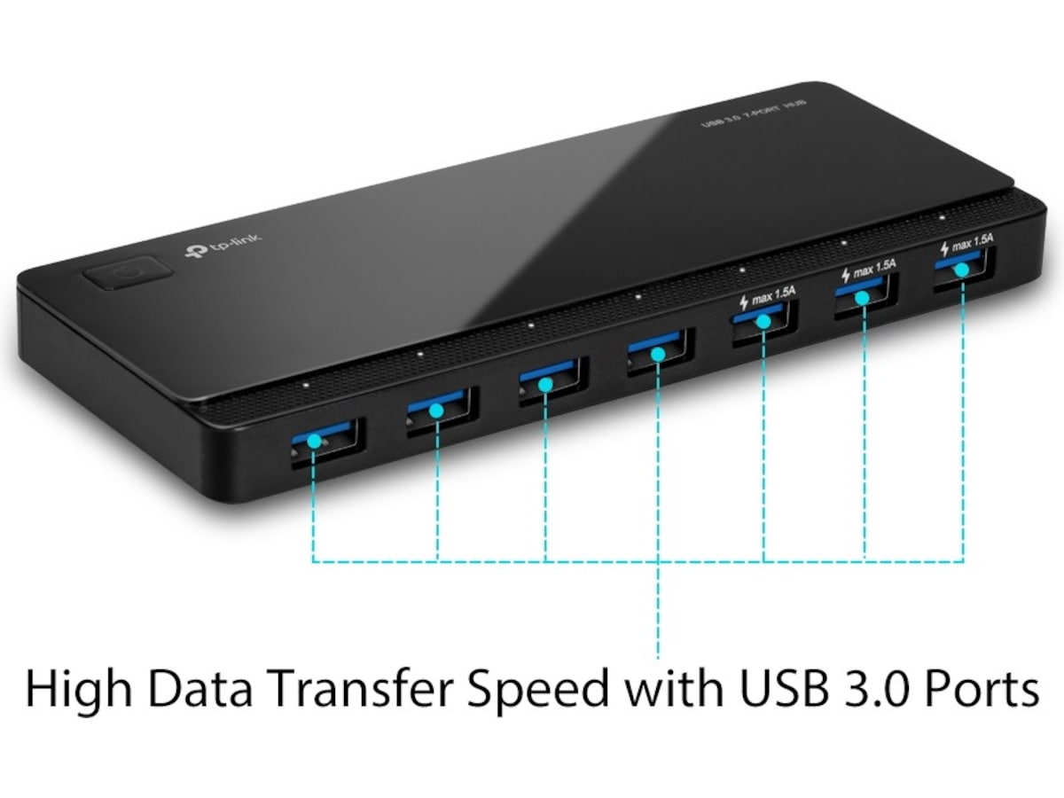 TP-Link UH700 USB 3.0 7-Ports Hub Dockingstasjon & USB-HUB