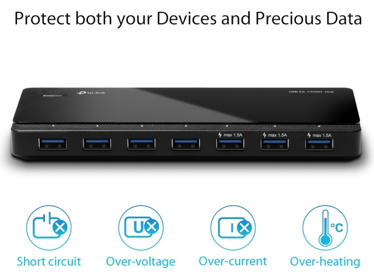 TP-Link UH700 USB 3.0 7-Ports Hub Dockingstasjon & USB-HUB