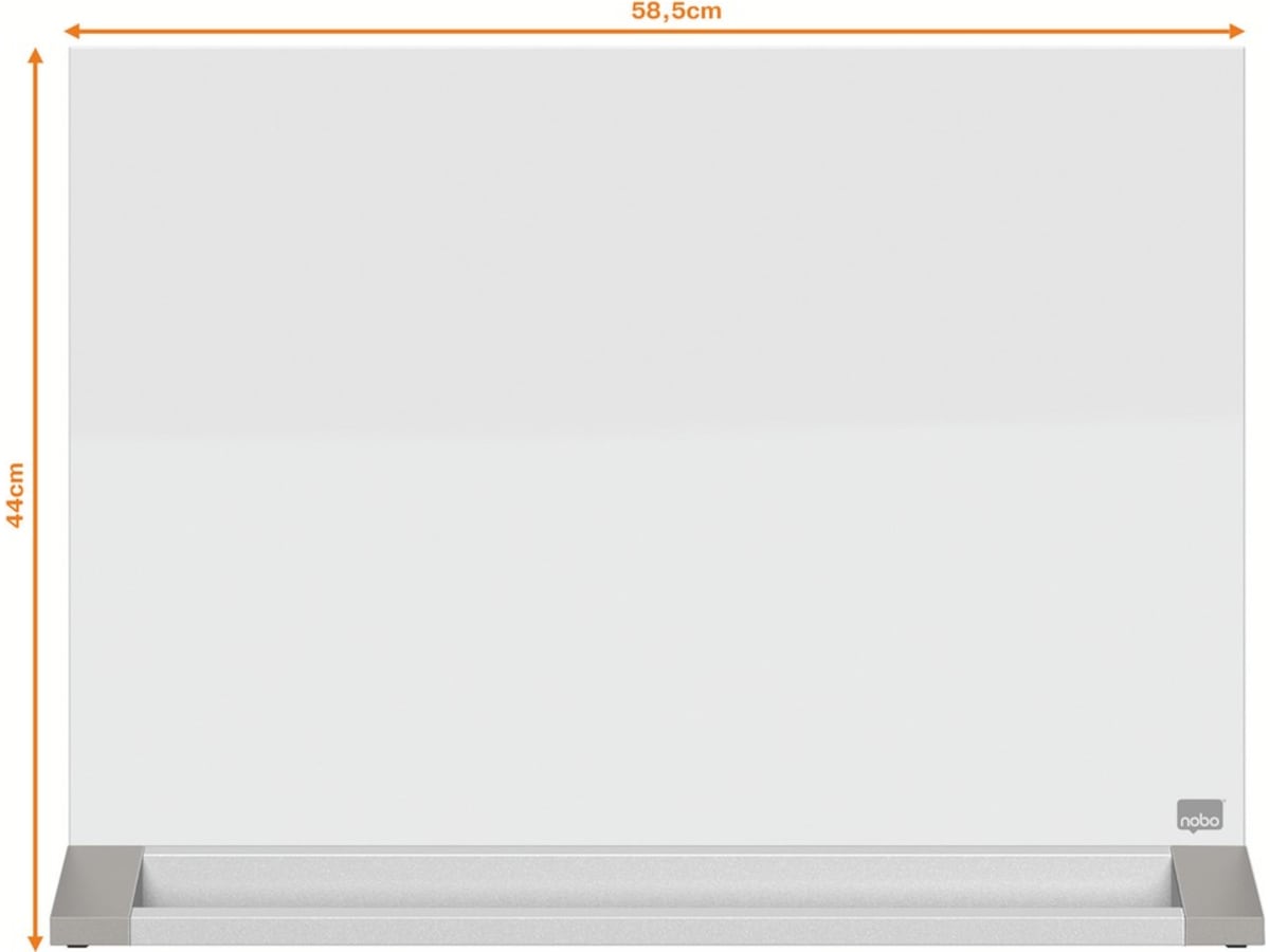Nobo tosidig skrivebordstavle i glass - 60x45 cm Tilbehør til arbeidssteder og avlukker