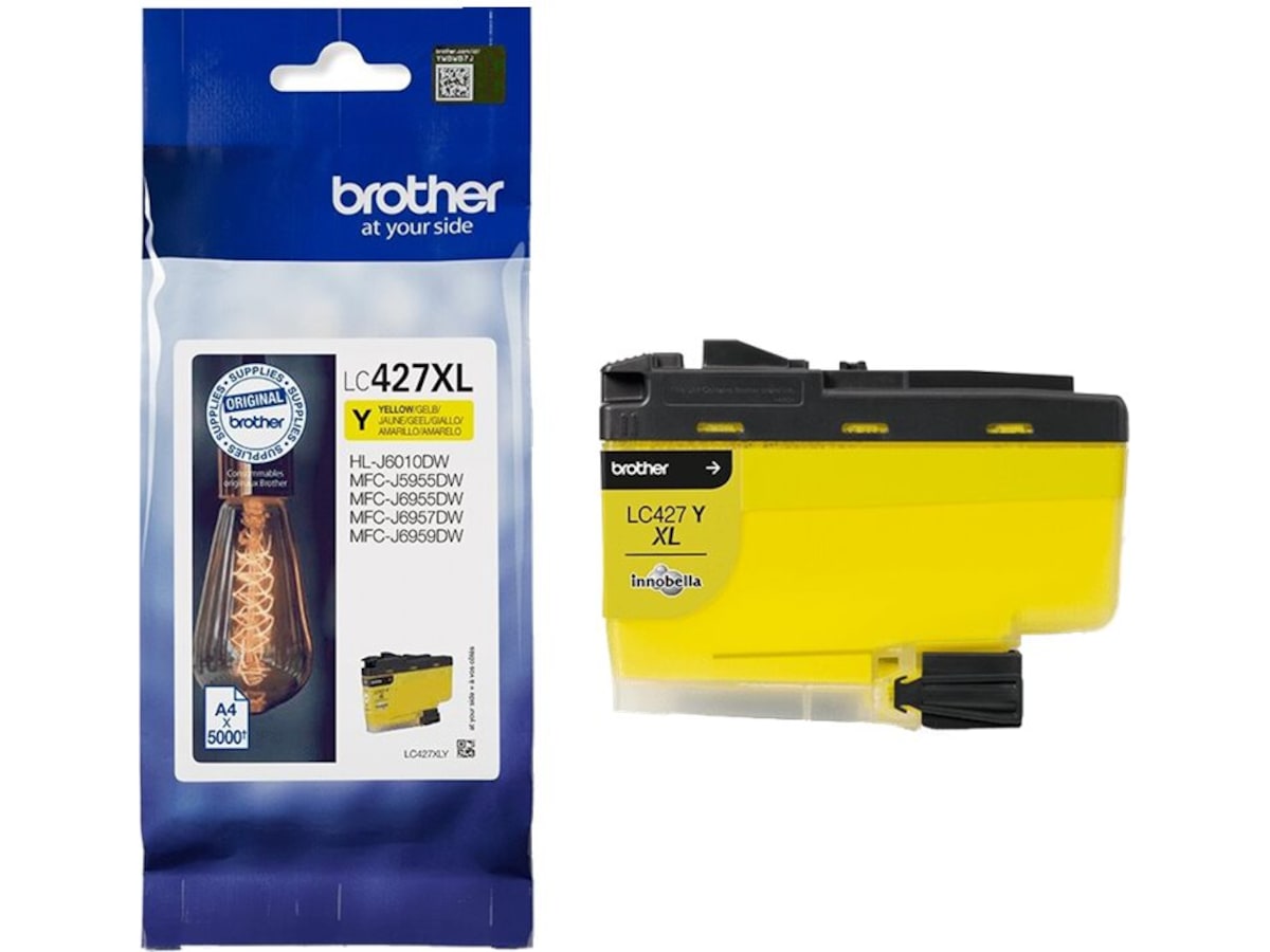 Brother blekk LC427XLY Gul Blekkpatroner