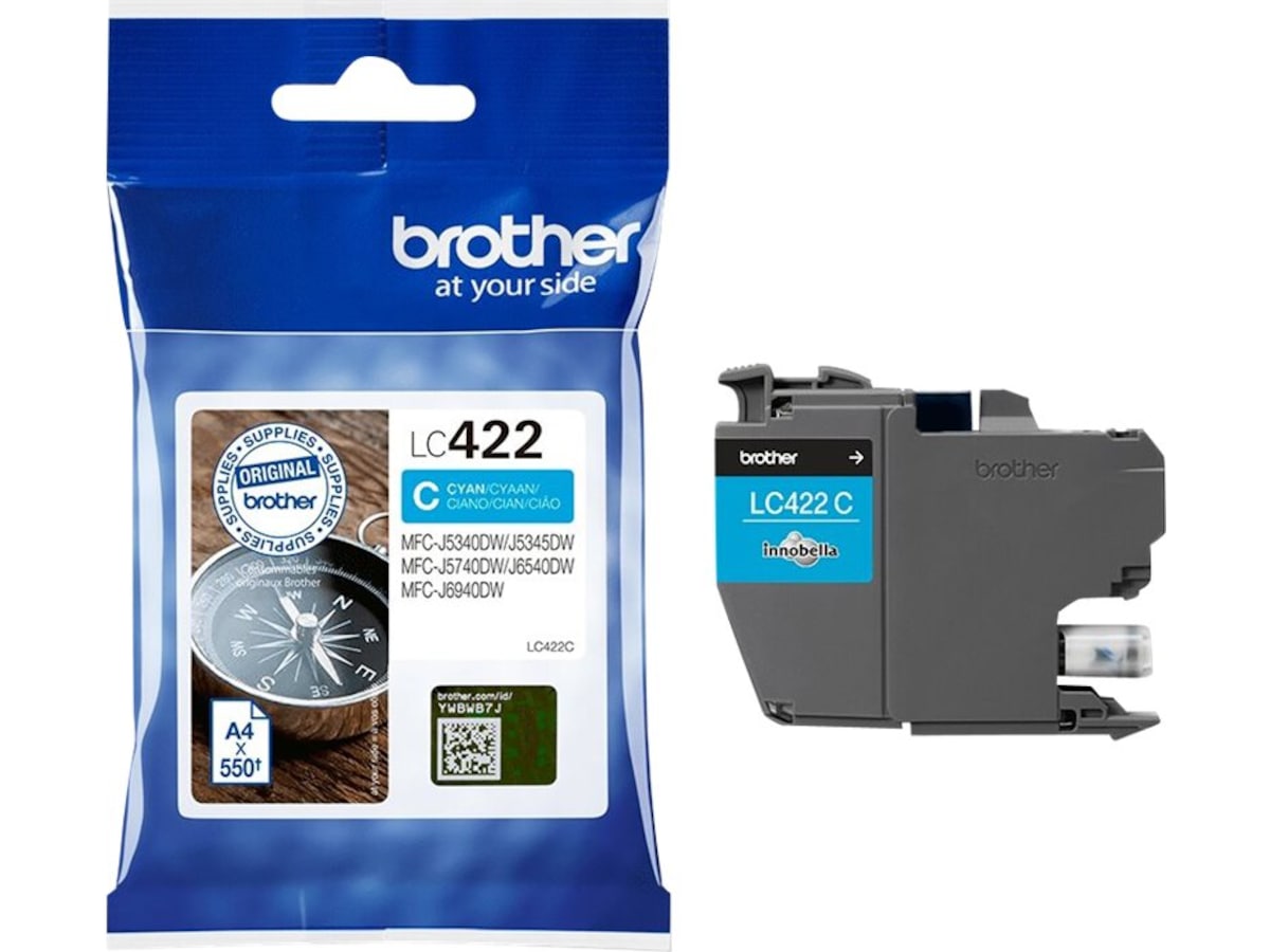 Brother blekk LC422C Cyan Blekkpatroner
