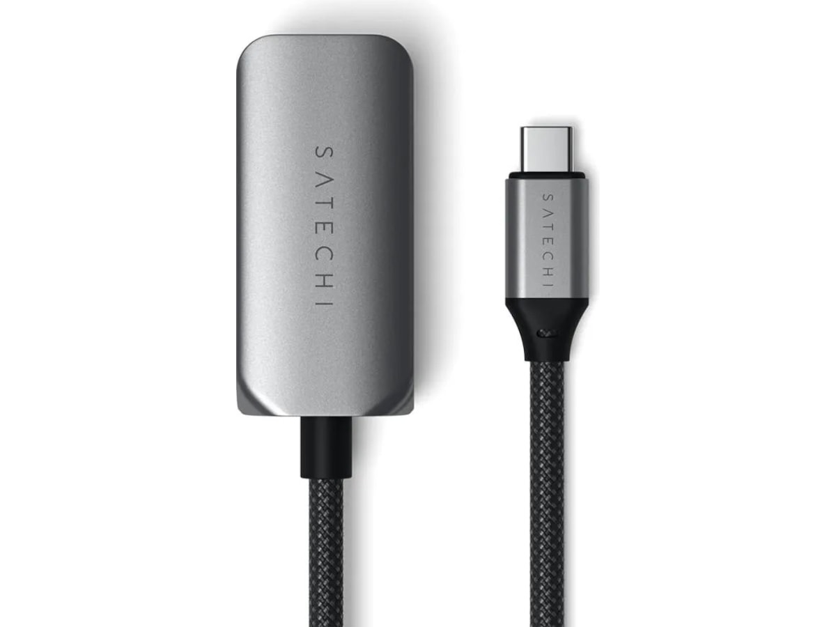 Satechi USB-C til Ethernet Adapter 18cm (grå) Kabeladaptere & overganger