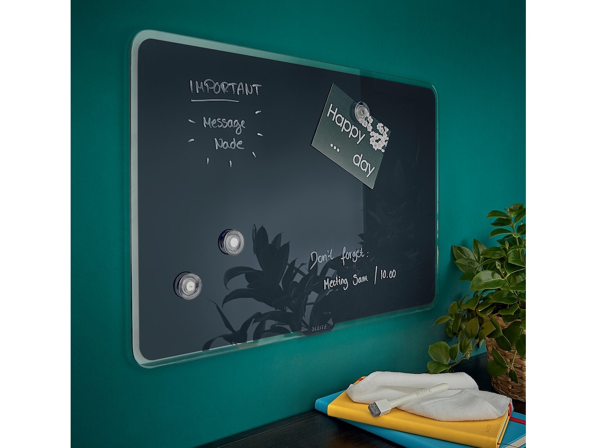 Leitz Cosy Glasstavle - magnetisk whiteboardtavle 60x40 cm -fløyelsgrå Whiteboardtavler