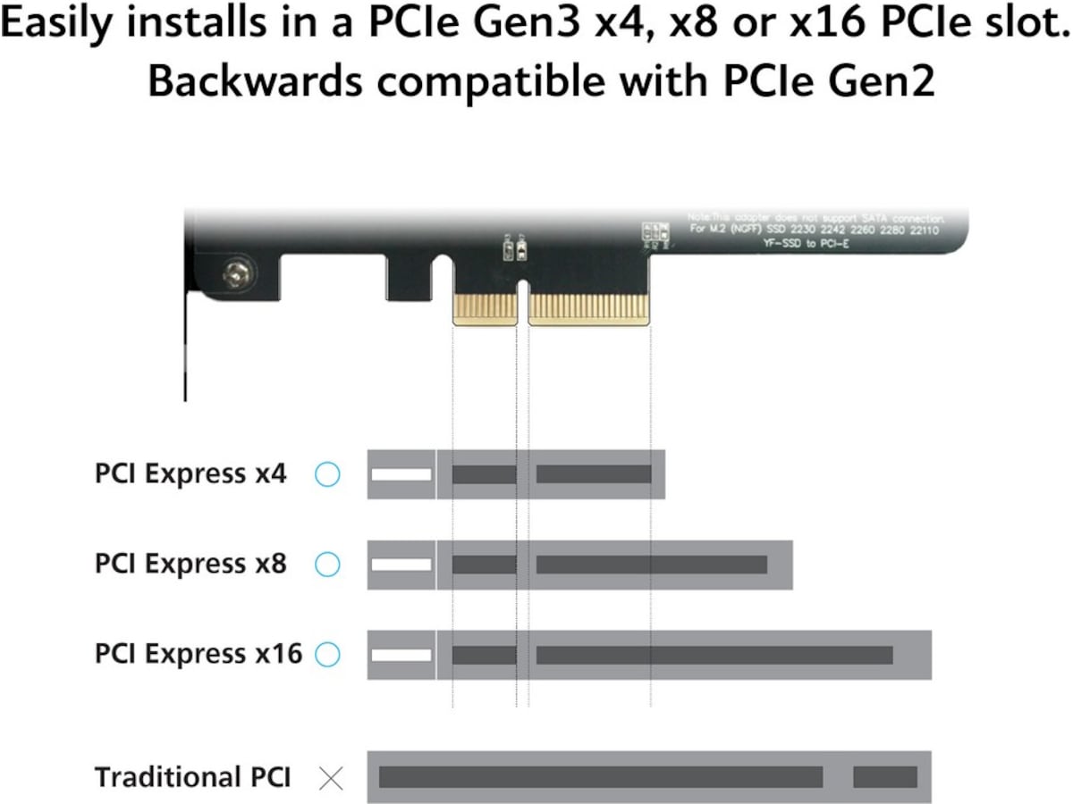 Akasa M.2 SSD to PCIe adapter card Tilbehør