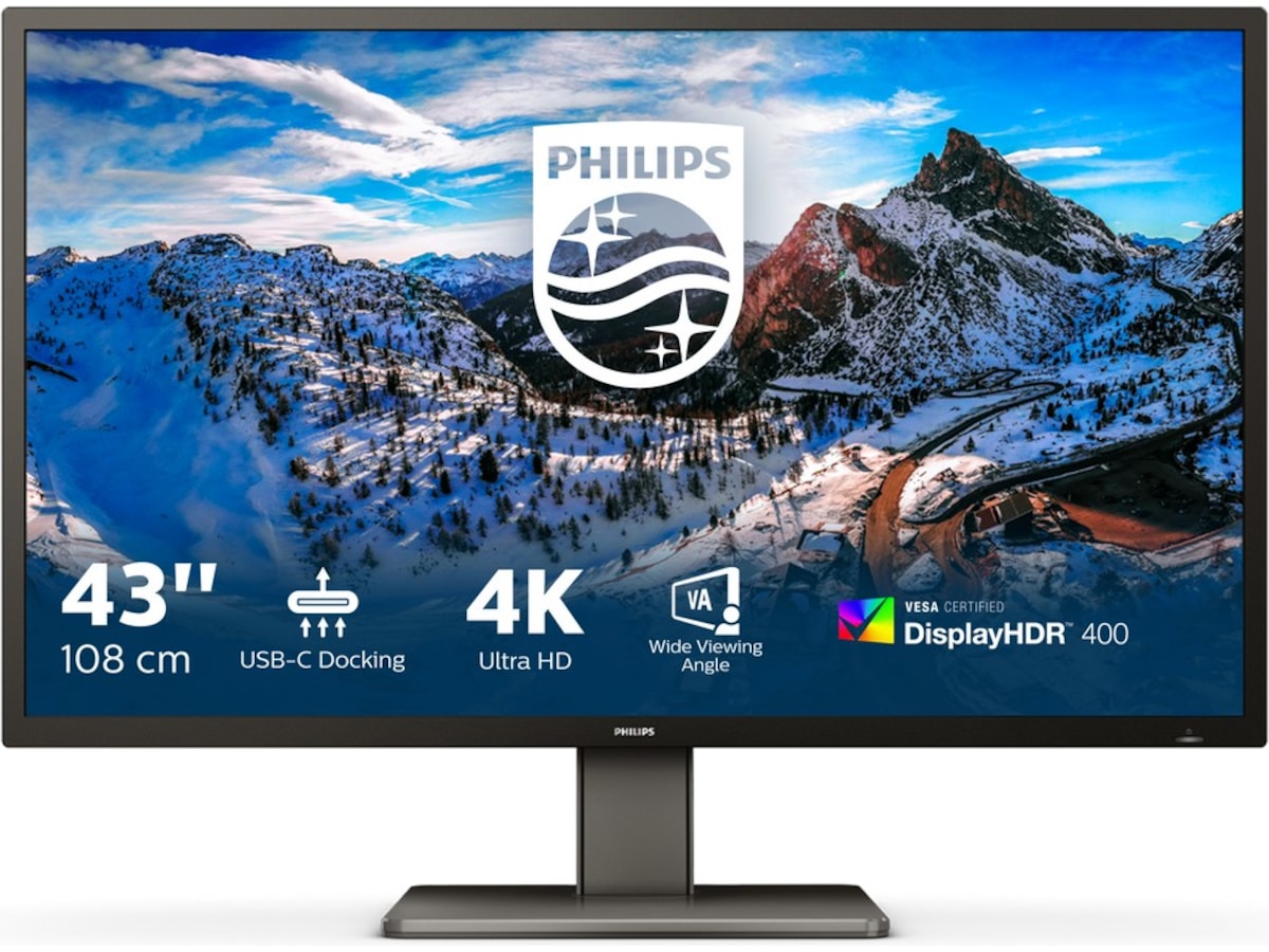 Philips 43" 4K skjerm 439P1/00 Skjermer