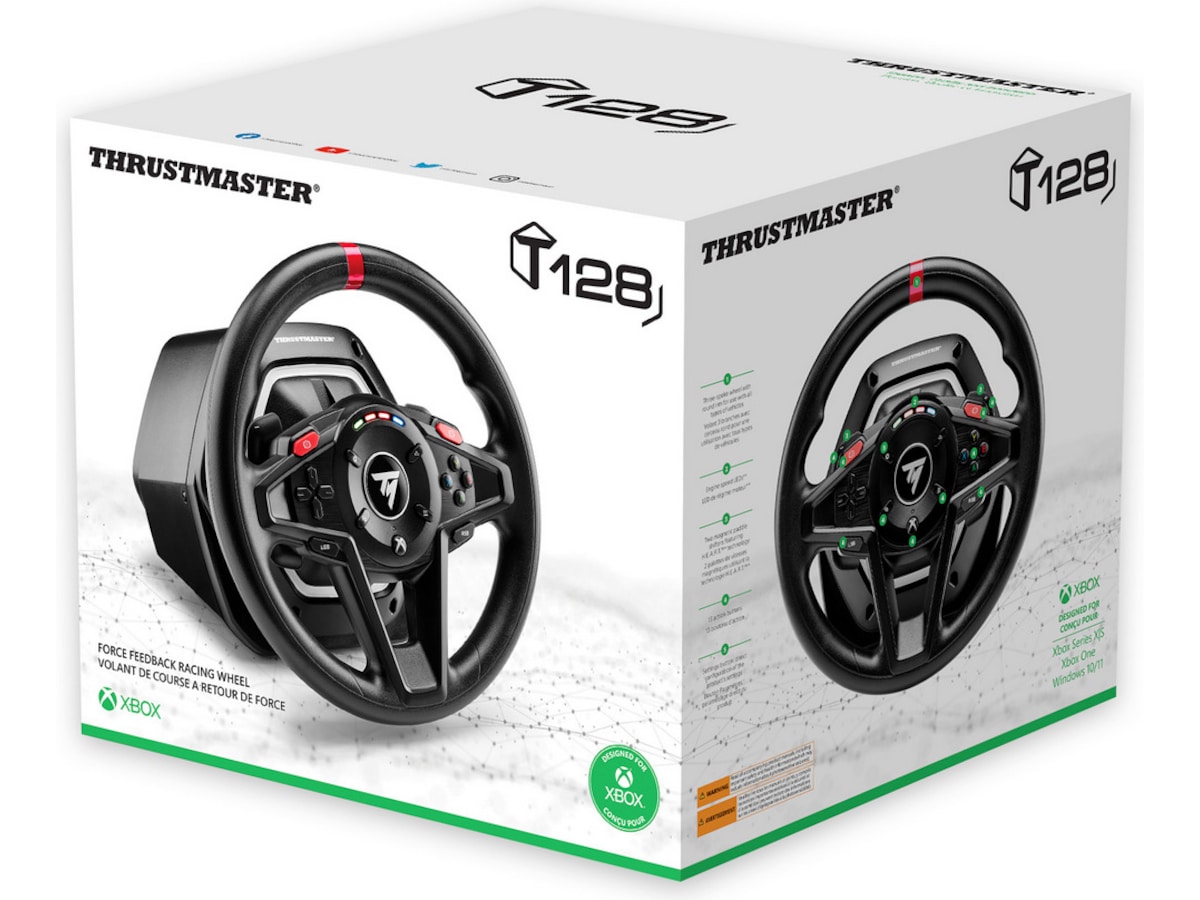 Thrustmaster T128 Xbox (sort) Ratt og pedaler
