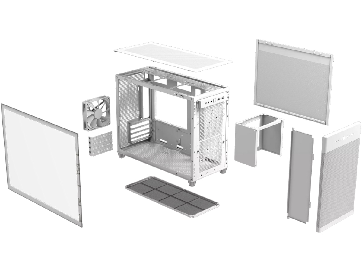 ASUS Prime AP201 Tempered Glass Mini Tower (hvit) Mini/Micro/Nano tower