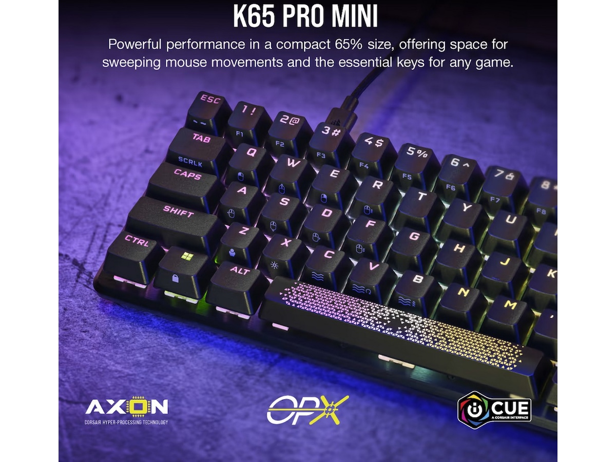 Corsair K65 Pro Mini Gamingtastatur (sort) Gamingtastatur