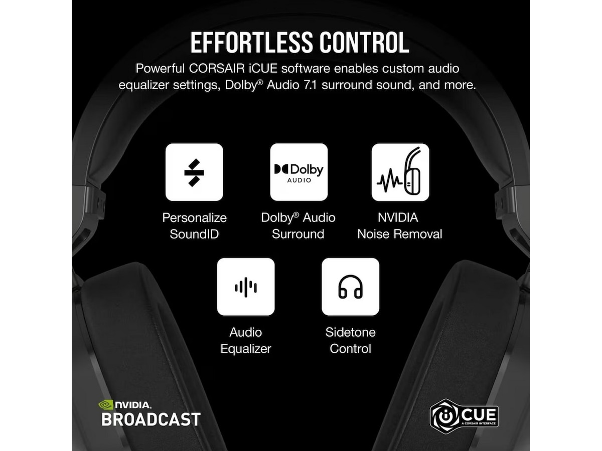 Corsair HS65 Trådløst Headset (sort) Gamingheadset