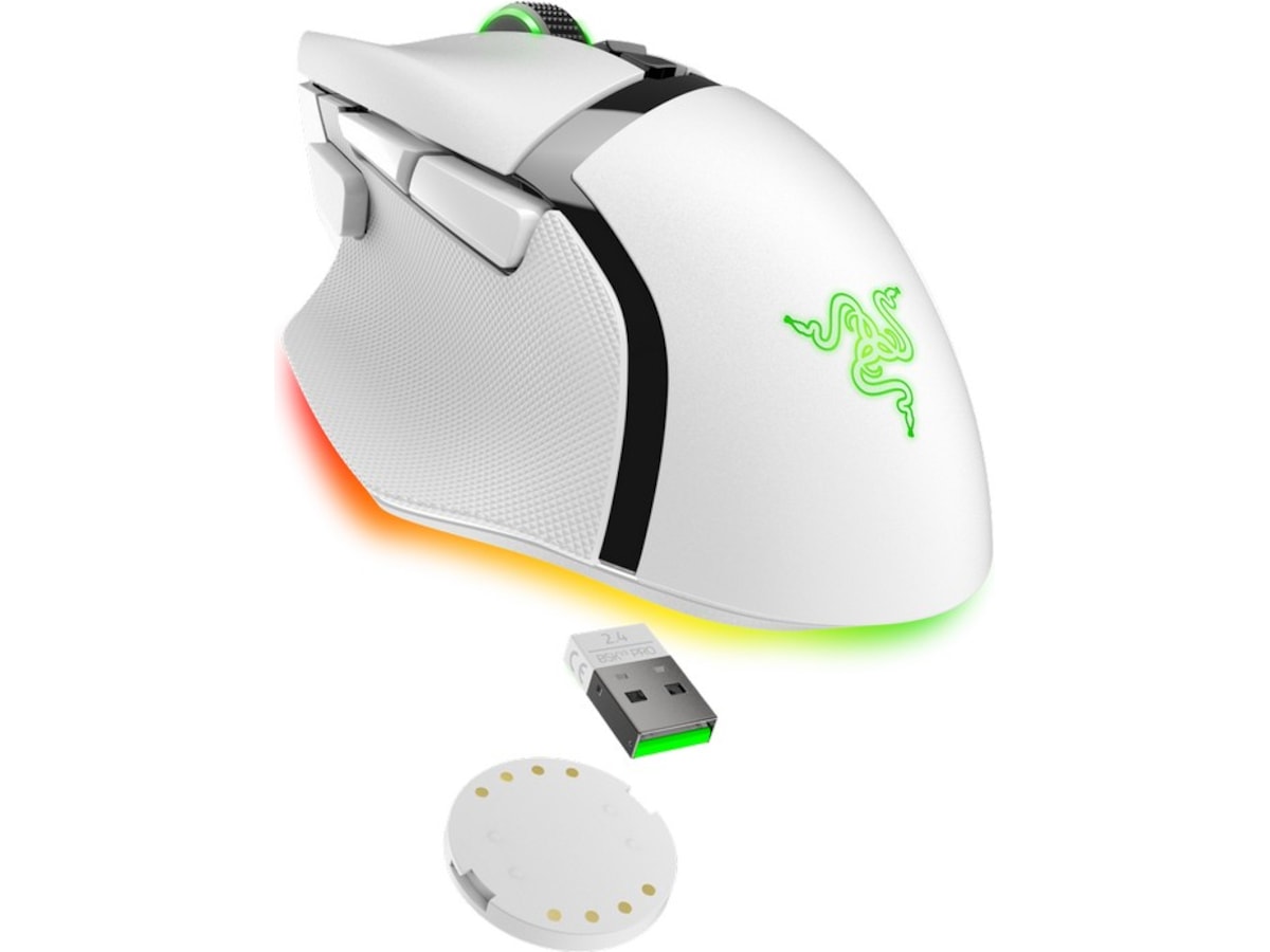 Razer Basilisk V3 Pro Gamingmus (hvit) Gamingmus