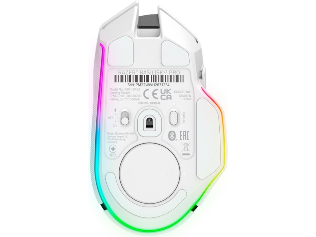 Razer Basilisk V3 Pro Gamingmus (hvit) Gamingmus