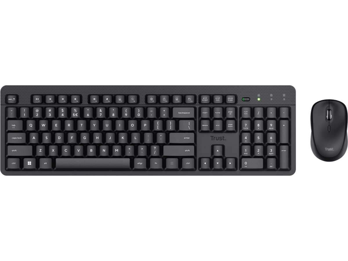 Trust ODY II trådløs mus og tastatur nordisk (sort) Mus & tastatur -kombipakker