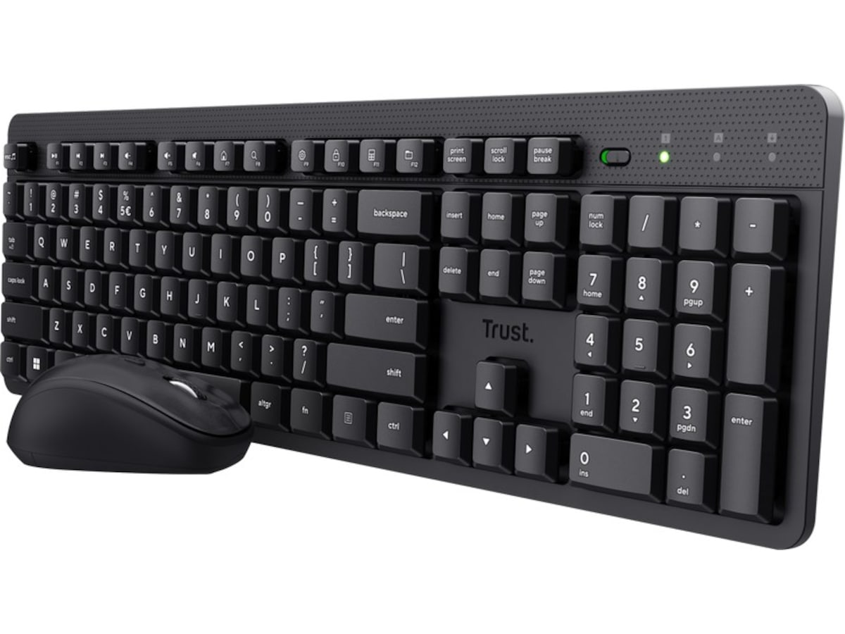 Trust ODY II trådløs mus og tastatur nordisk (sort) Mus & tastatur -kombipakker