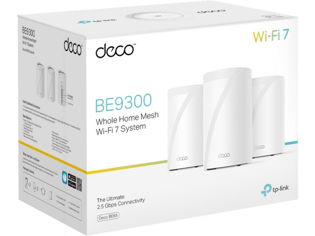 TP-Link Deco BE65 Wi-Fi 7 Mesh 3-pack Routere