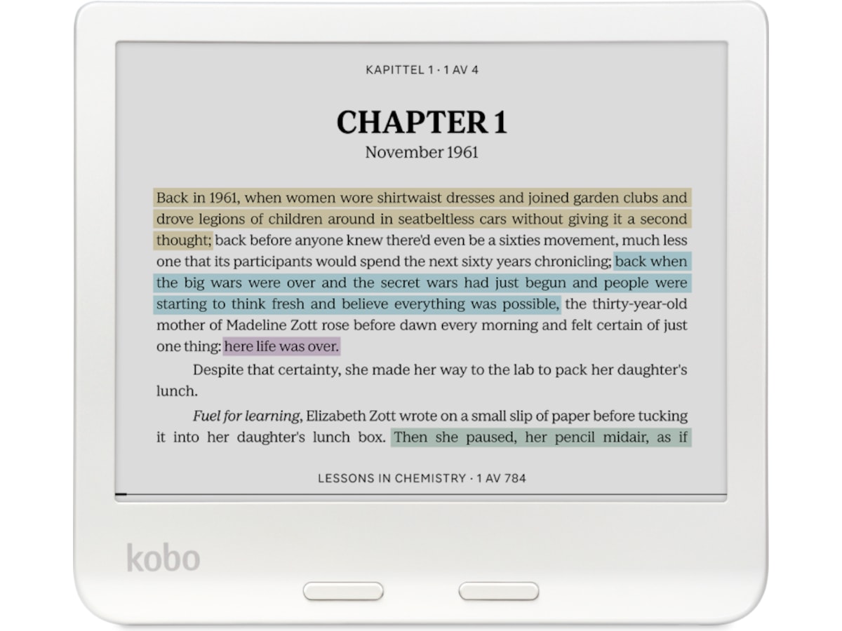 Kobo Libra Colour 7" 32GB (hvit) Lesebrett