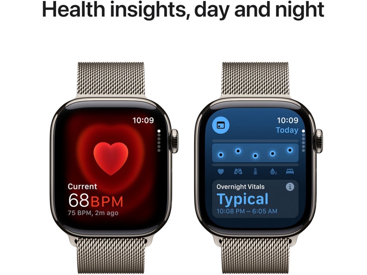 Apple Watch Series 10 GPS + LTE 42mm Titan (naturlig) Smartklokker