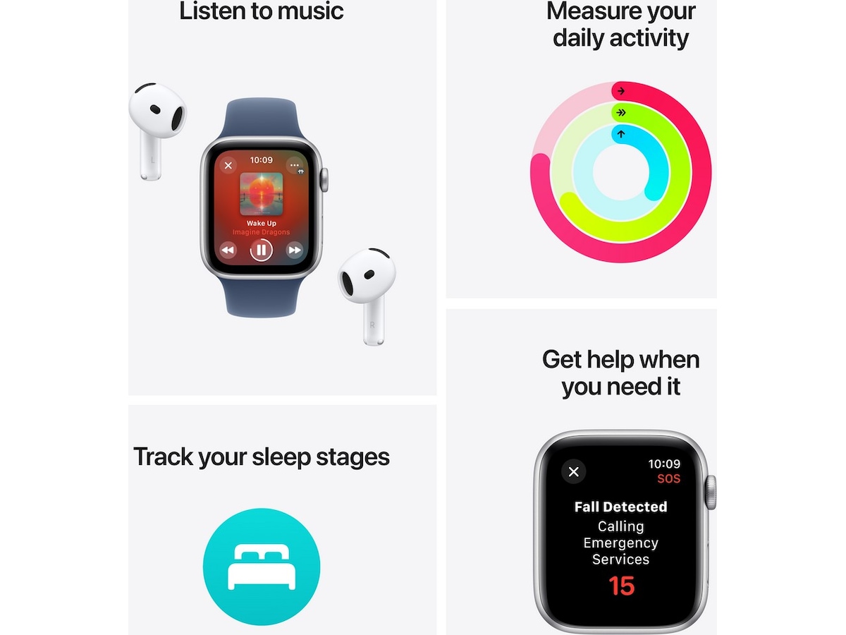 Apple Watch SE 44mm GPS  Aluminium (midnatt) Smartklokker