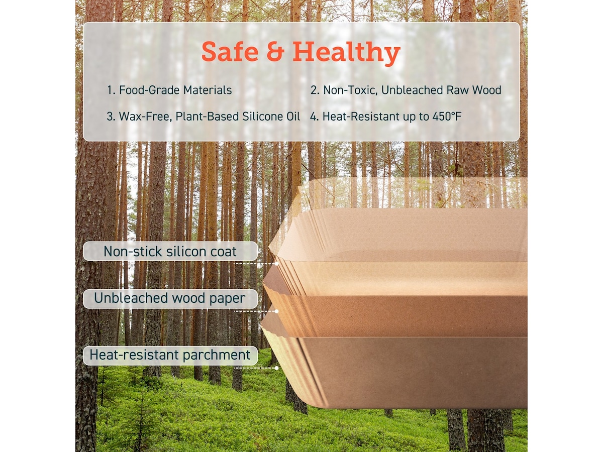 Cosori Airfryer Bakepapir Firkant 100pk Tilbehør til airfryer