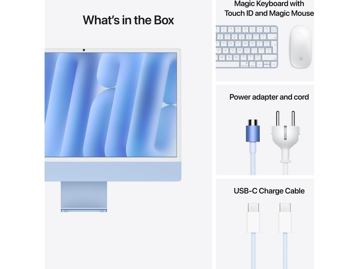 iMac 24 4.5K (2024) 512GB (blå) Stasjonær PC