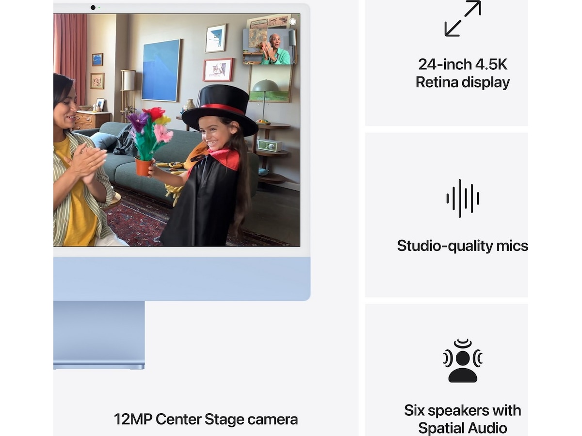 iMac 24 4.5K (2024) 256GB (blå) Stasjonær PC