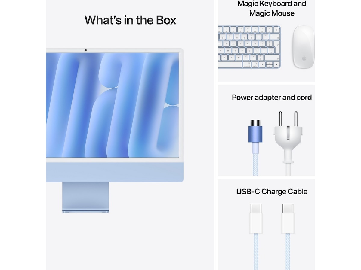 iMac 24 4.5K (2024) 256GB (blå) Stasjonær PC