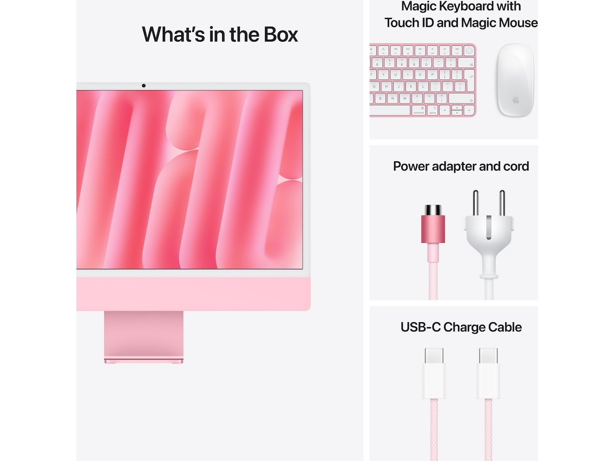 iMac 24 4.5K (2024) 512GB (rosa) Stasjonær PC