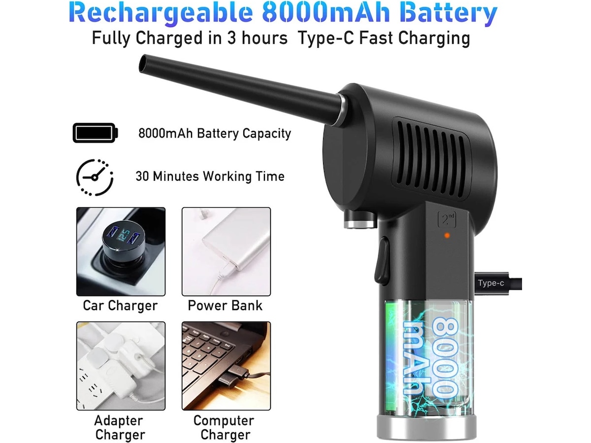 Mission SG 75W støv- og luftblåser (sort) Luft/vask/rens