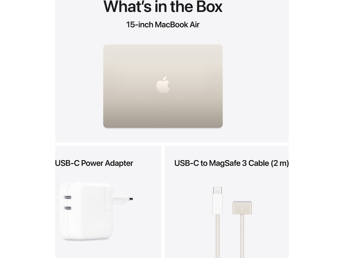 MacBook Air 15" M4 (2025) 256GB (stjerneskinn) PC - Bærbar / laptop