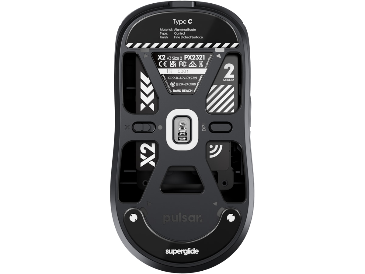 Pulsar Superglide Type-C X2 Series (sort) Tilbehør til gaming- tastatur og mus