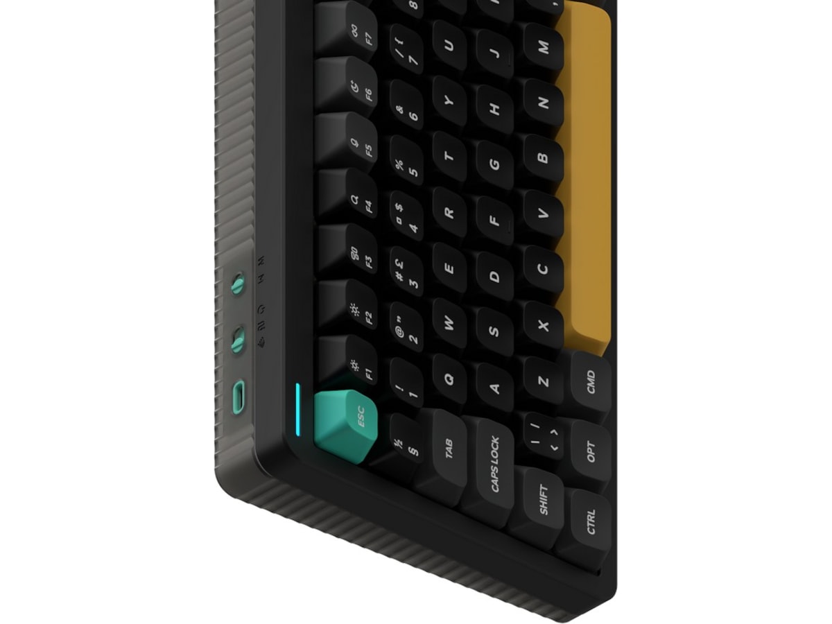 NuPhy Halo75 V2 trådløst gaming tastatur (Obsidian black/lemon) Gamingtastatur