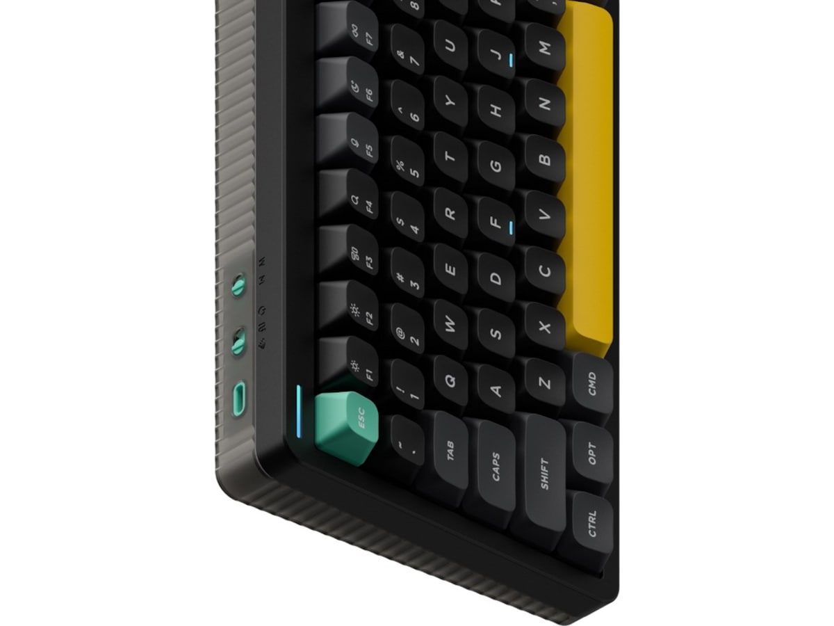 NuPhy Halo75 V2 trådløst gaming tastatur (Obsidian black/lemon) Gamingtastatur