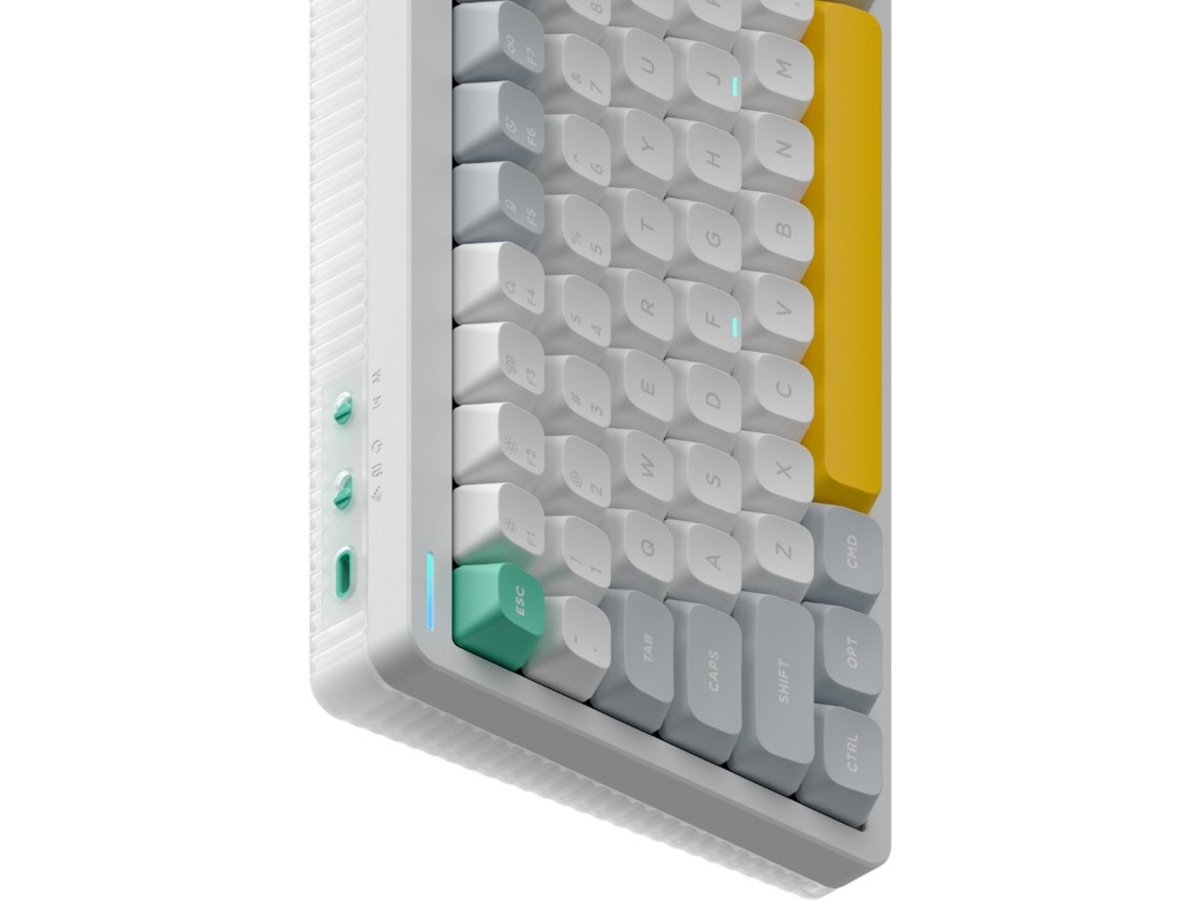 NuPhy Halo75 V2 trådløst gaming tastatur (Ionic white/lemon) Gamingtastatur