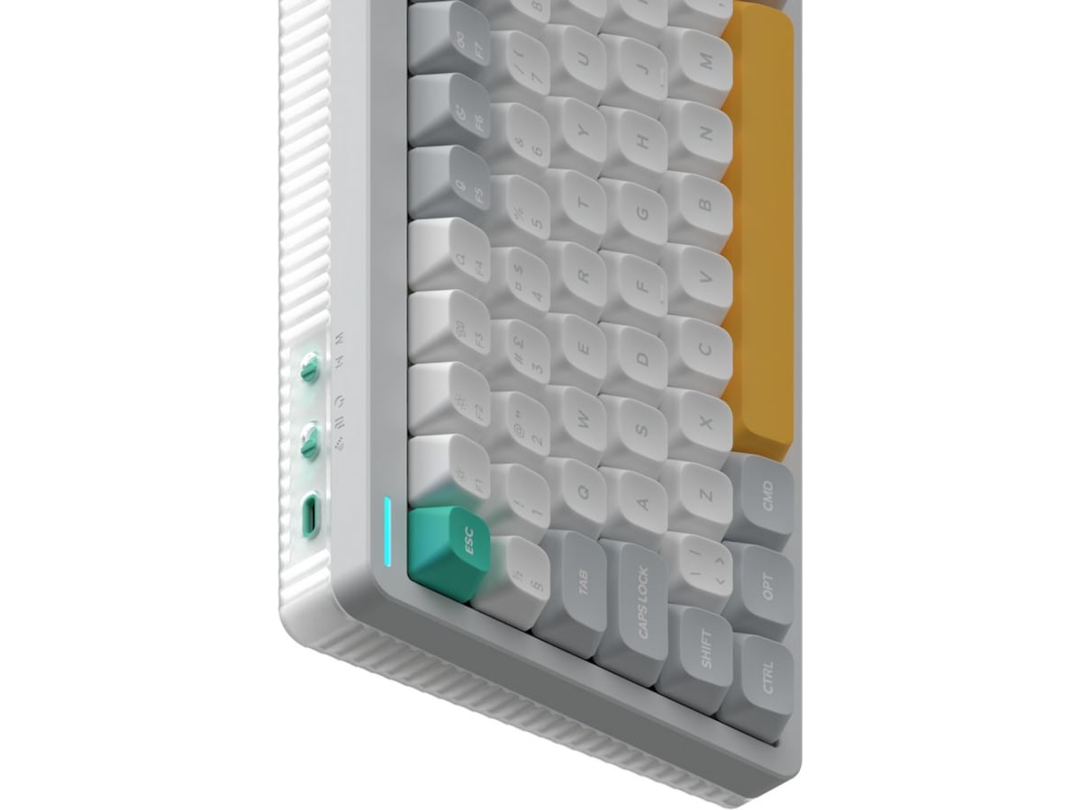 NuPhy Halo75 V2 trådløst gaming tastatur (Ionic white/raspberry) Gamingtastatur