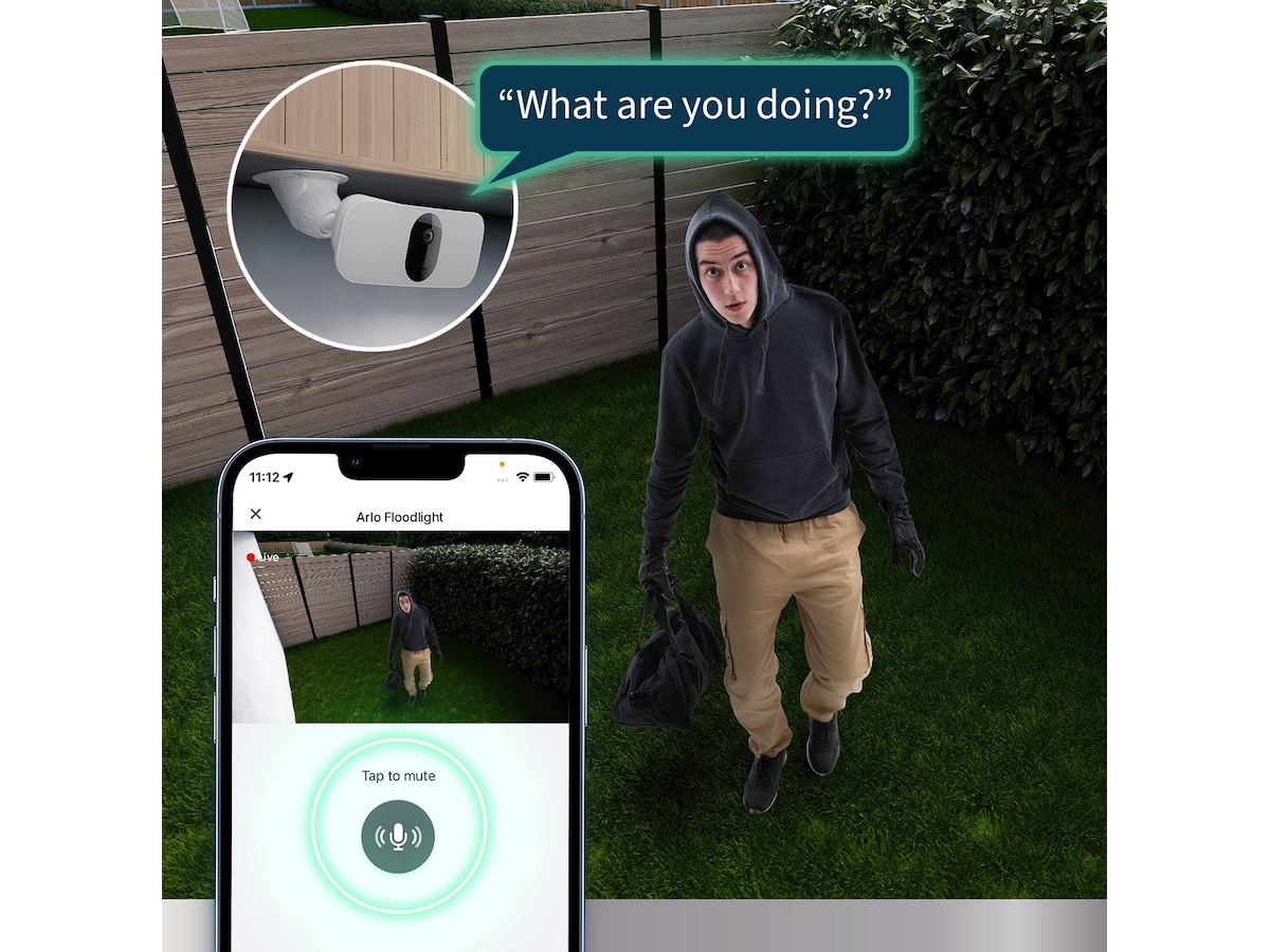 Arlo Pro 3 Floodlight Overvåkningskamera + ladekabel Overvåkningskameraer