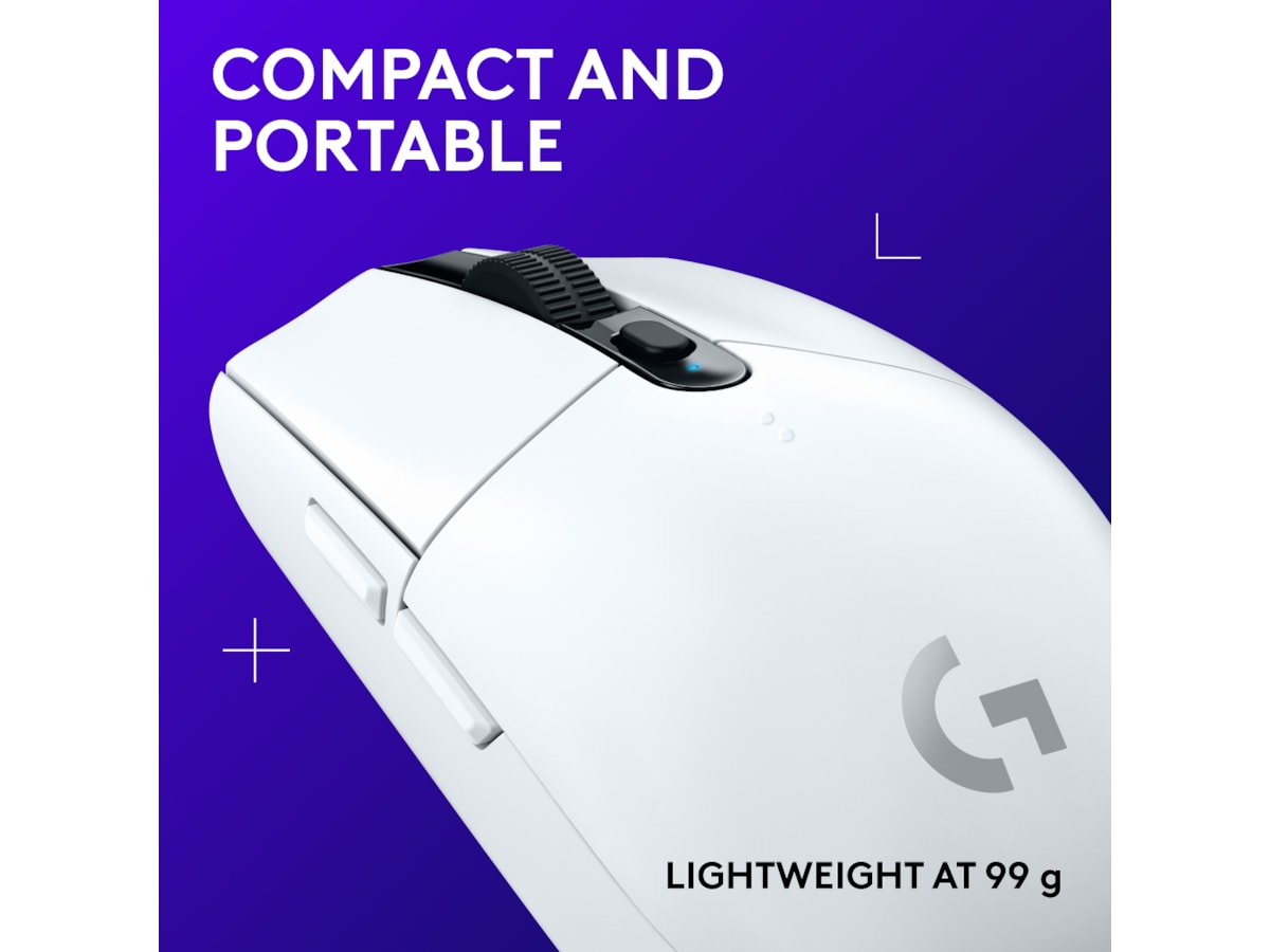 Logitech G305 LIGHTSPEED Trådløs Gamingmus (hvit) Gamingmus