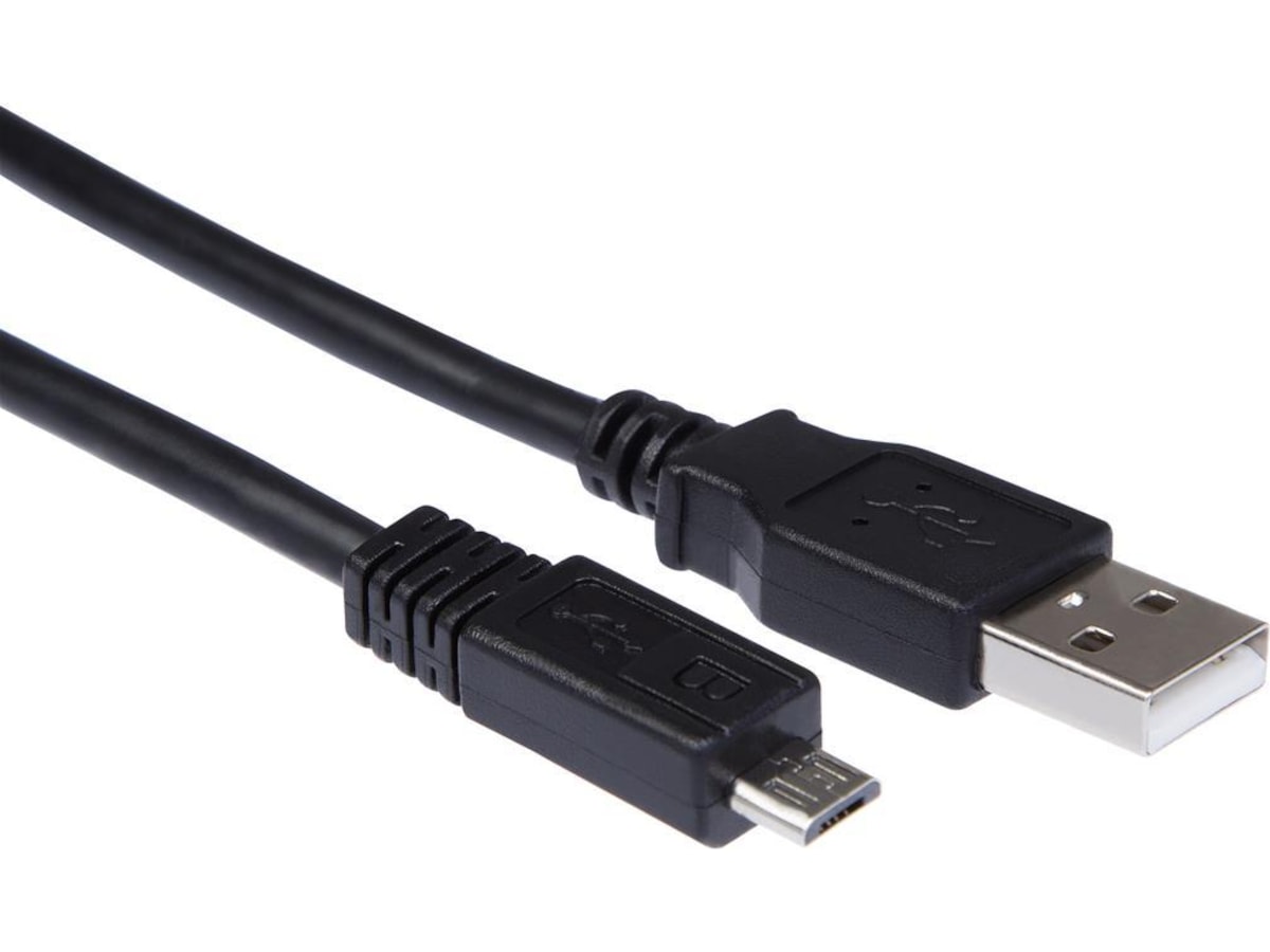 USB-A til USB Micro-B kabel 1m (sort) USB-kabler