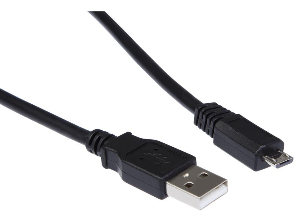 USB-A til USB Micro-B kabel 0,5m (sort) USB-kabler