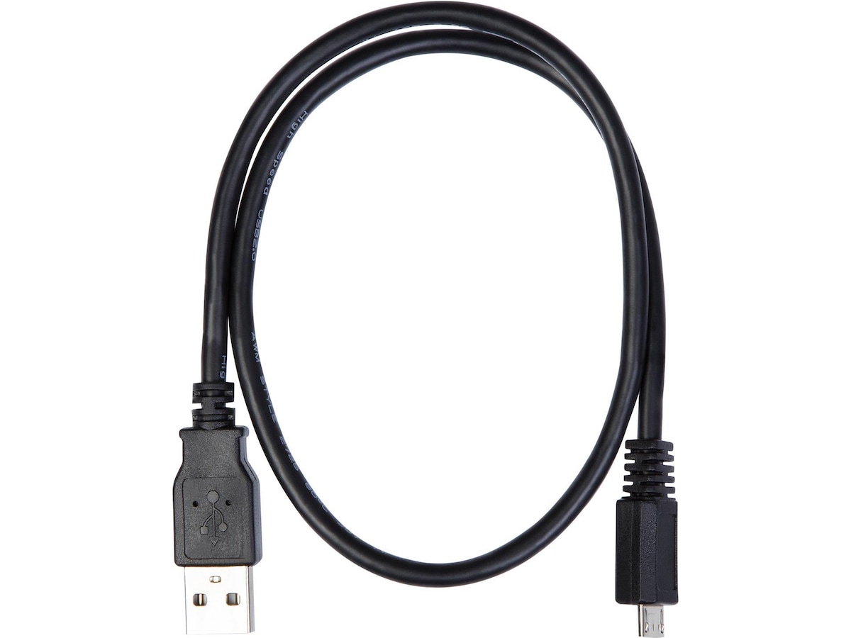 USB-A til USB Micro-B kabel 0,5m (sort) USB-kabler