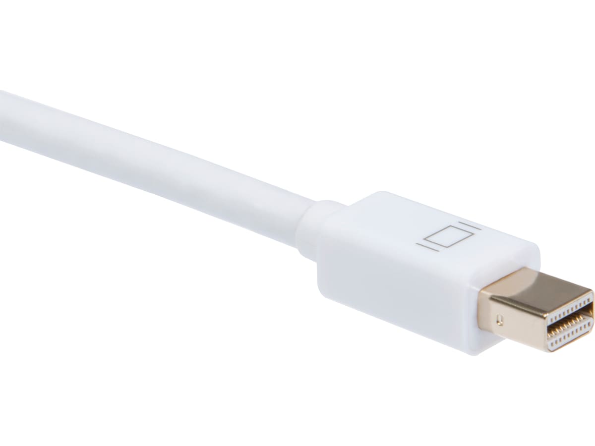 Mini DP til HDMI kabel 2m (hvit) Monitorkabler