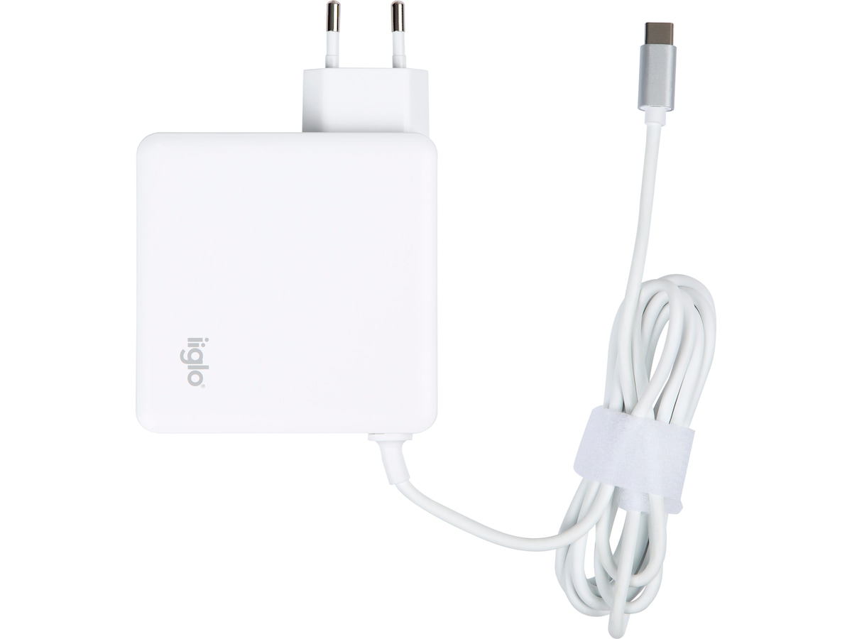 iiglo universal lader for PC, mobil og nettbrett, USB-C 90W Batteri og lader