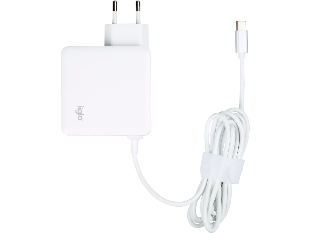 iiglo universal lader for PC, mobil og nettbrett USB-C 65W Batteri og lader