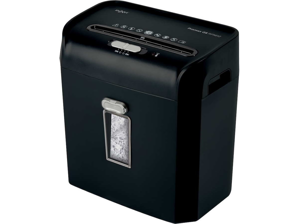 Rexel Makuleringsmaskin ProMax QS RPX612 krysskutt P4 Makuleringsmaskiner