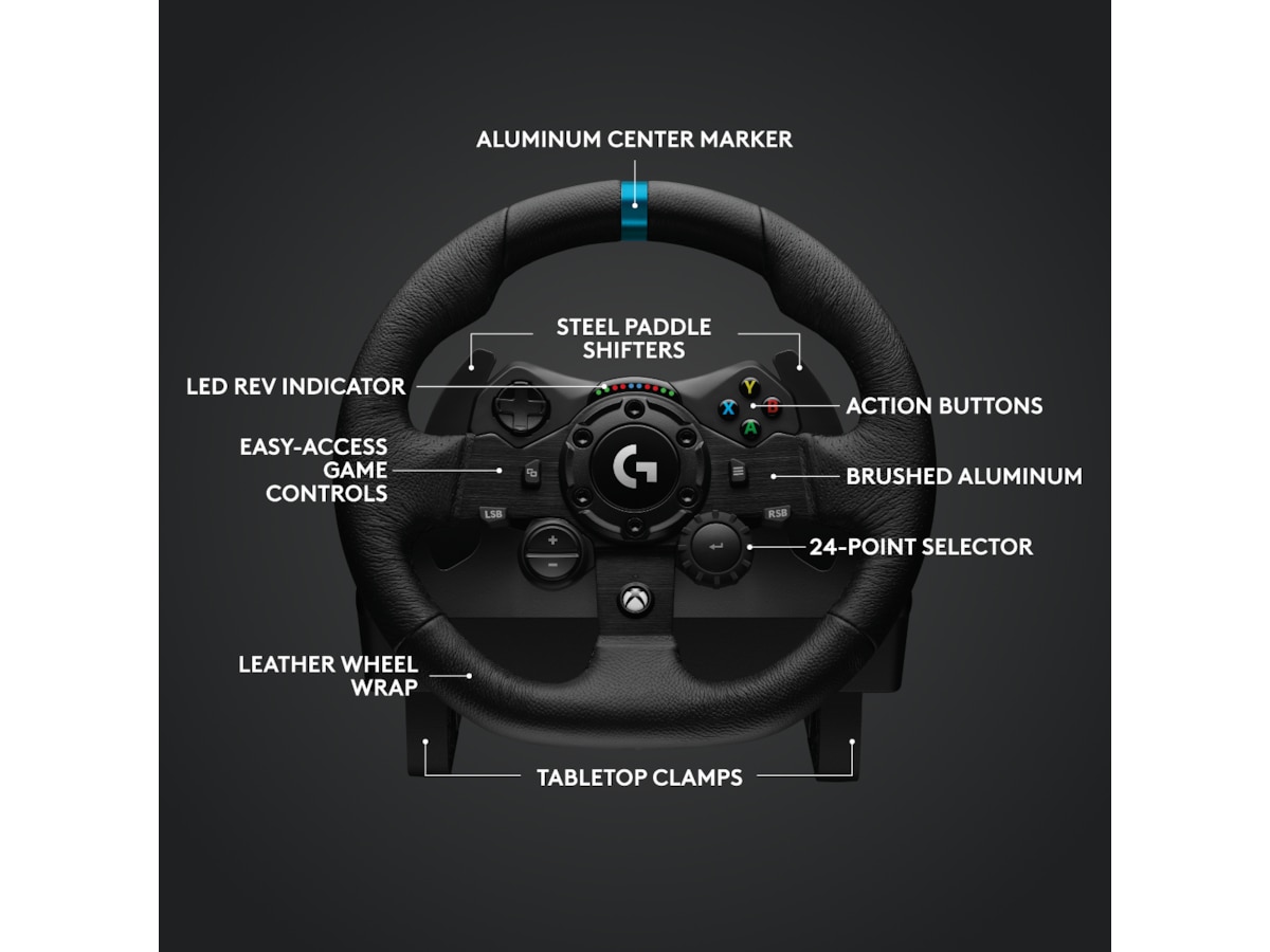 Logitech G923 og Driving Force Shifter Bundle Ratt og pedaler