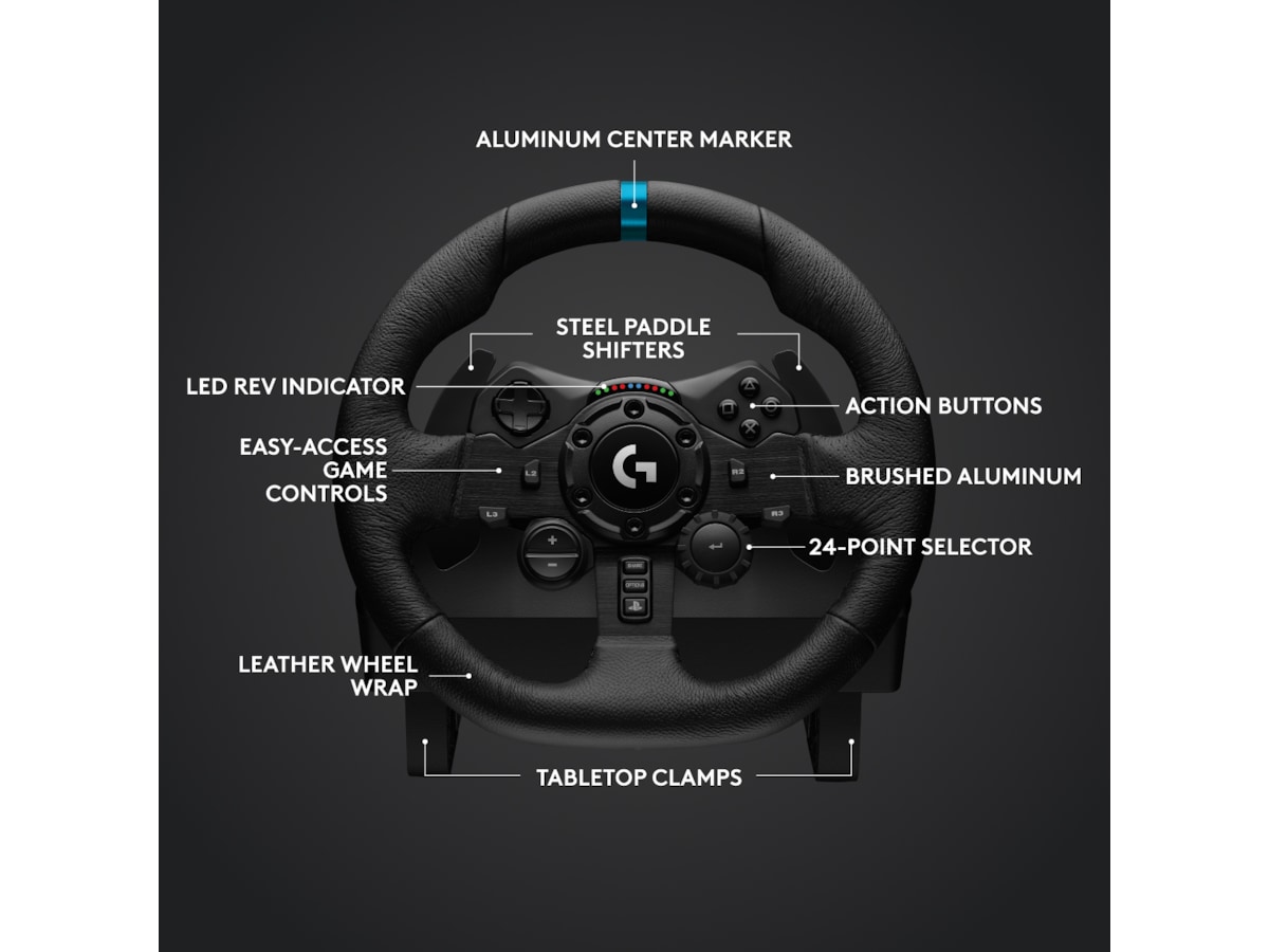 Logitech G923 og Driving Force Shifter Bundle Ratt og pedaler