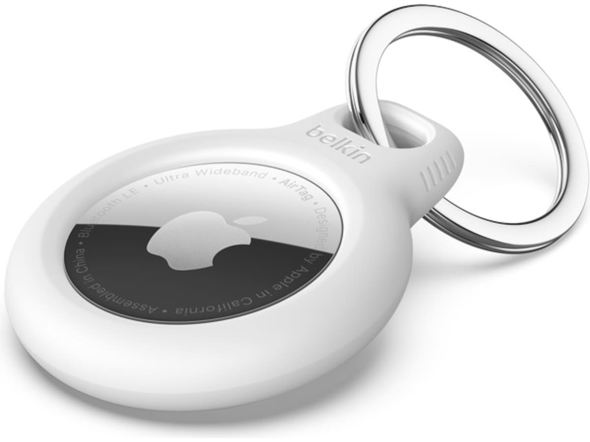 Belkin holder til AirTag, med nøkkelring - hvit Sporingsbrikke & GPS