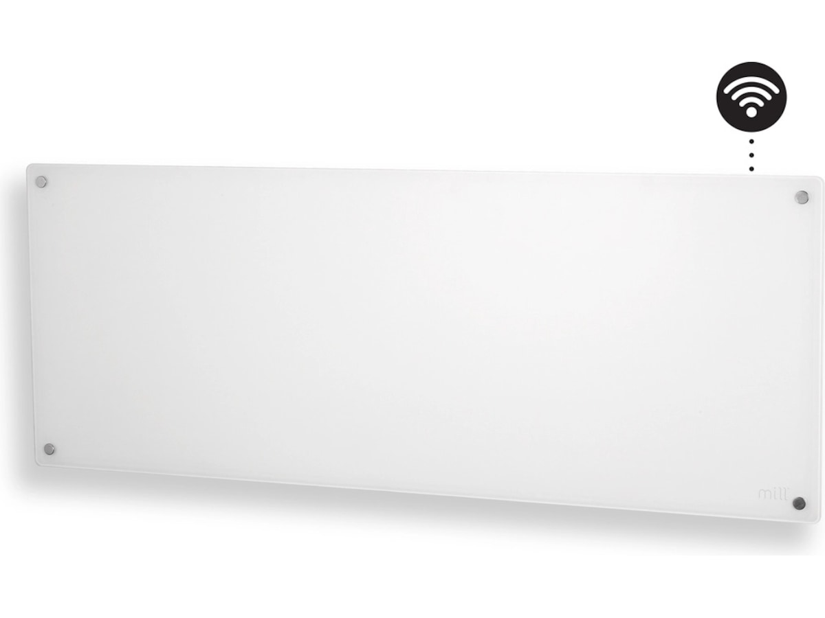 Mill Glass WiFi Gen 3 panelovn 1300W (hvit) Panelovner