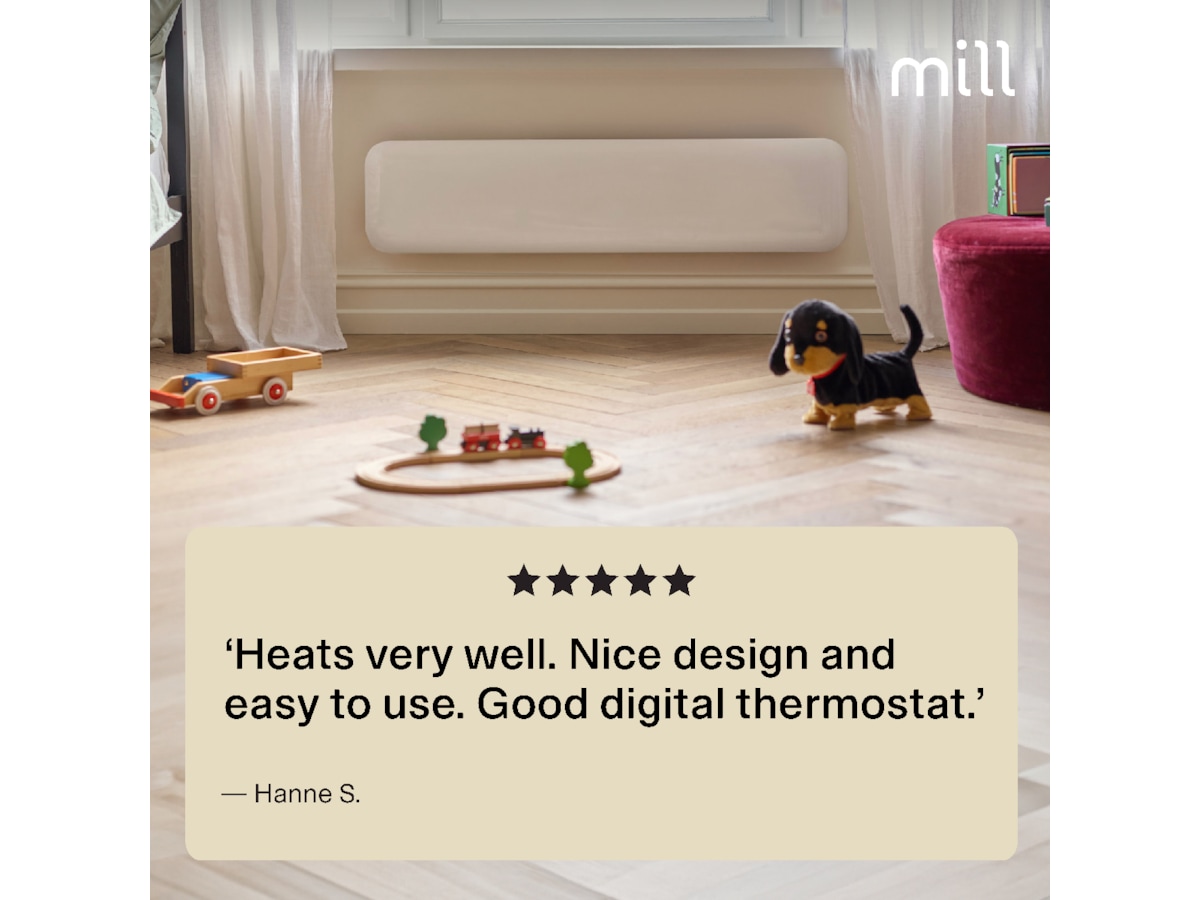 Mill Invisible panelovn 850W (hvit) Panelovner