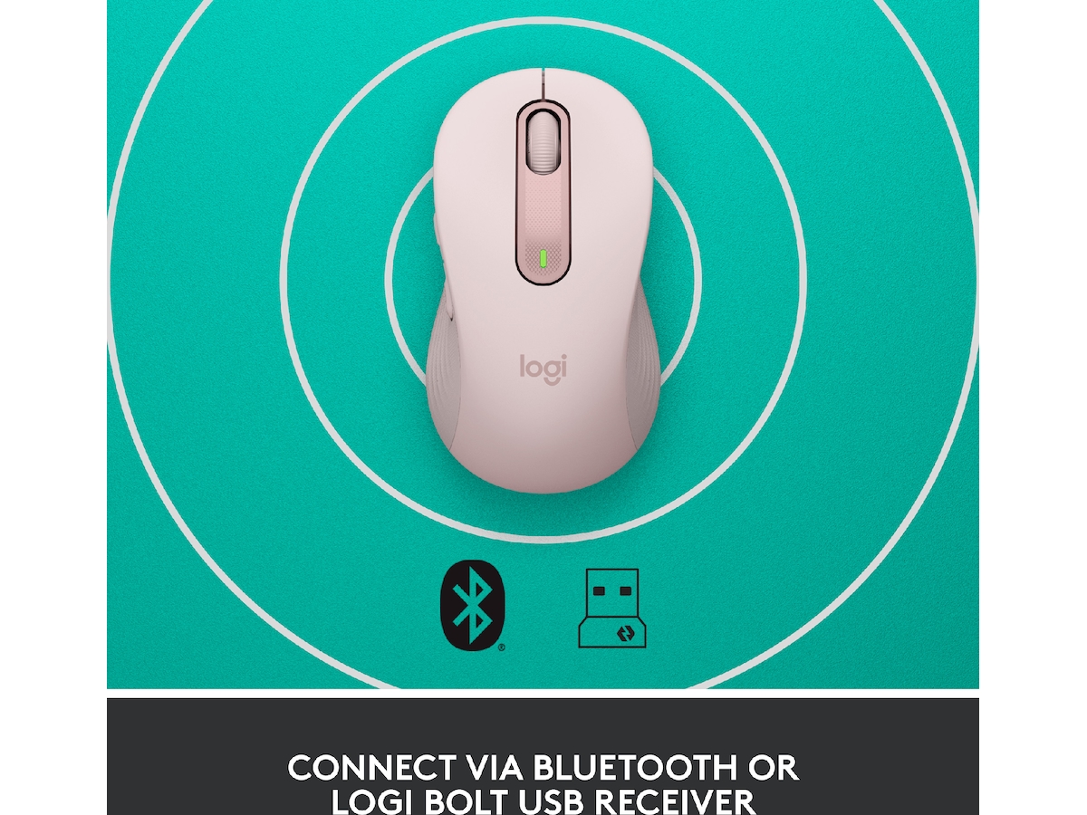 Logitech Signature M650 Medium  trådløs mus Rosa Mus