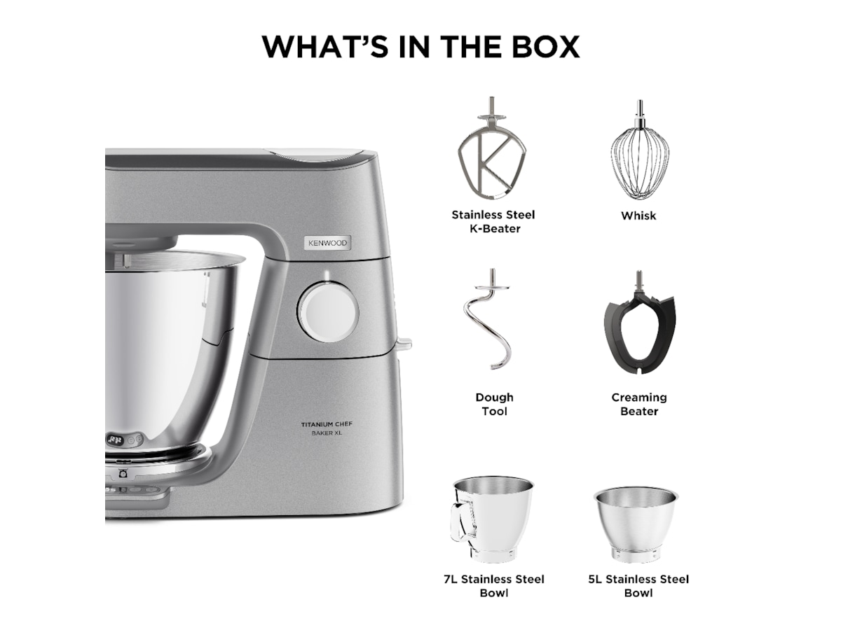 Kenwood Titanium Chef Baker XL Kjøkkenmaskin Kjøkkenmaskiner